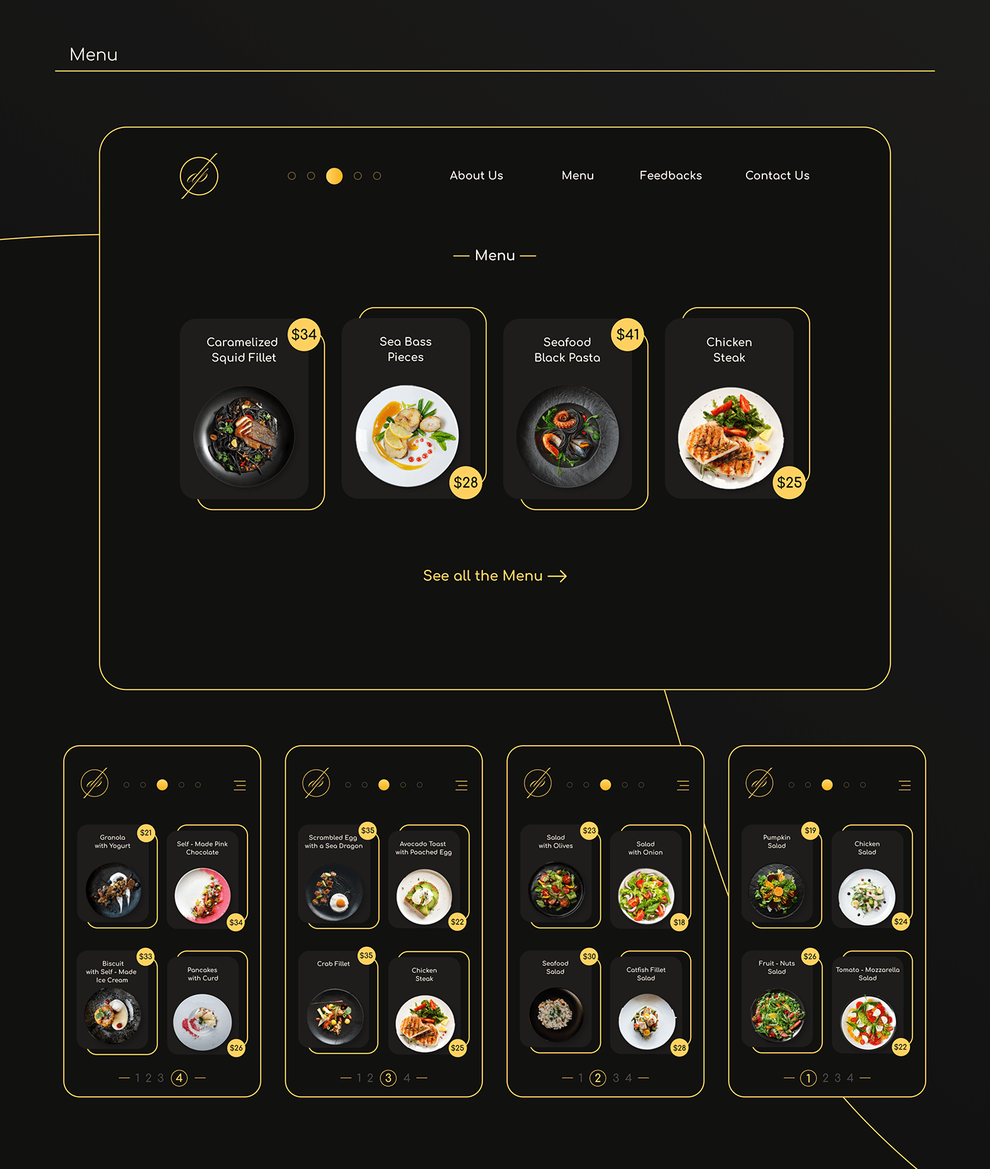 design Food  logo restaurant ui design UI/UX UX design Web Design  Website Website Design