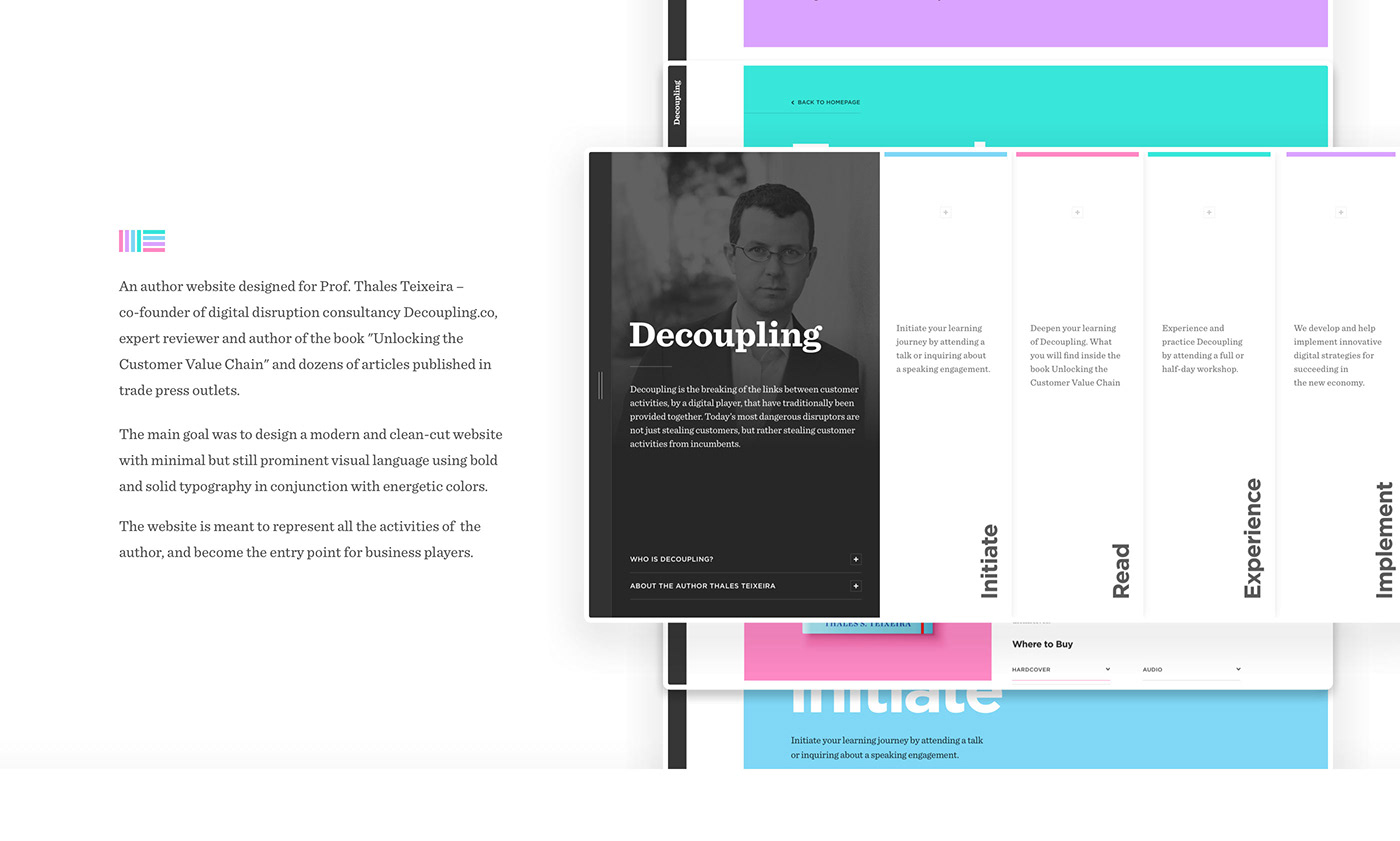 Web Design  user interface corporate marketing   Author usa graphic design  user experience business Decoupling