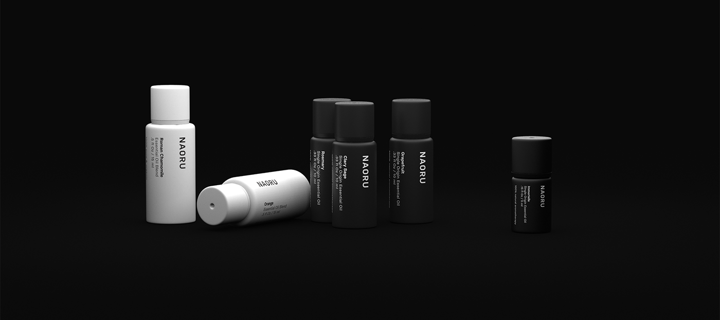 Aromatherapy Black&white branding  Cosmetic goopanic logo minimalistic modern Oils Packaging