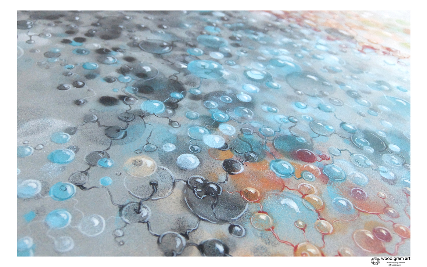 bubble Bubbles world Decomposition sale woodigram oil on canvas airbrush art artist