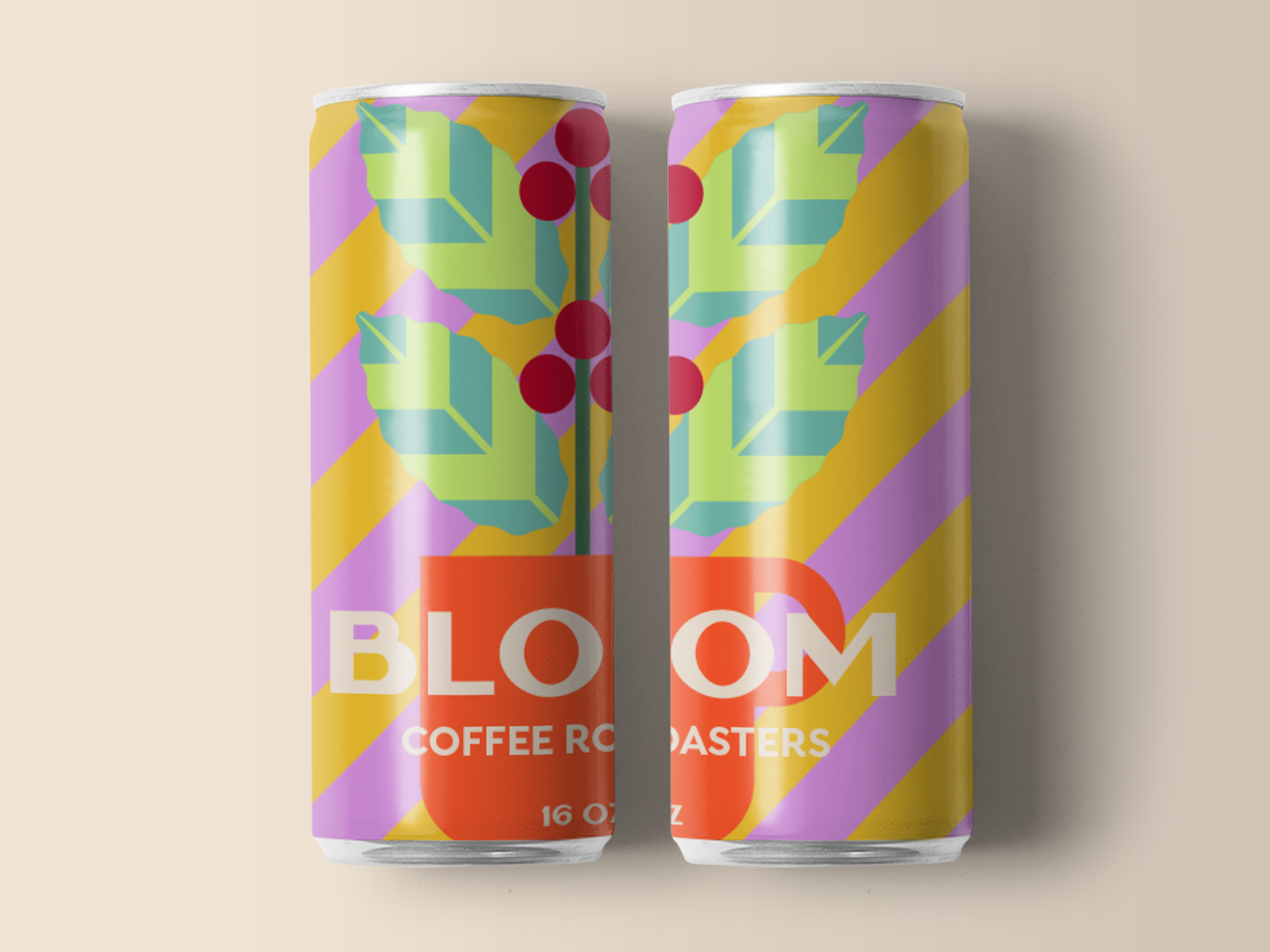 bloom branding  Coffee coffee shop color palette design flower logo menu Packaging