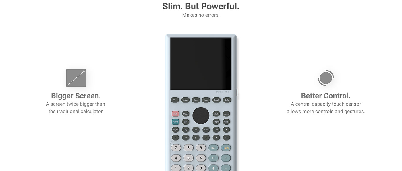 calculator Minimalism product design  rendering