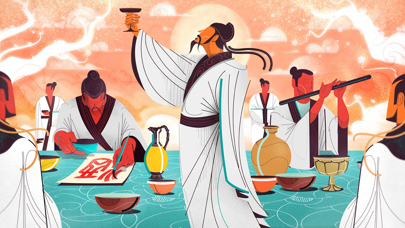 china story Spirits baijiu CHINA SPIRITS China Story chinese vector process ILLUSTRATION 