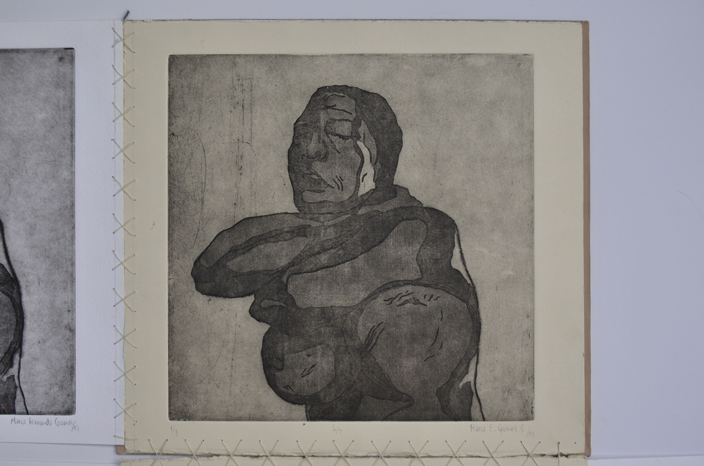 woman Jenny Saville references body cuerpo shapes formas carne mujer grabado