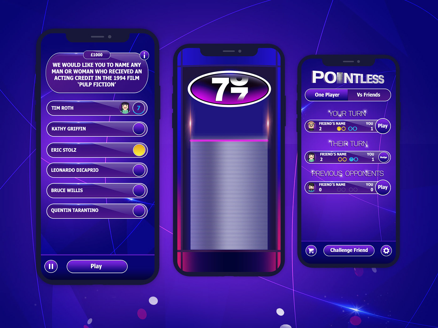 app UI user interface Quiz Quiz Game TV game Gameshow quiz show ux quiz app