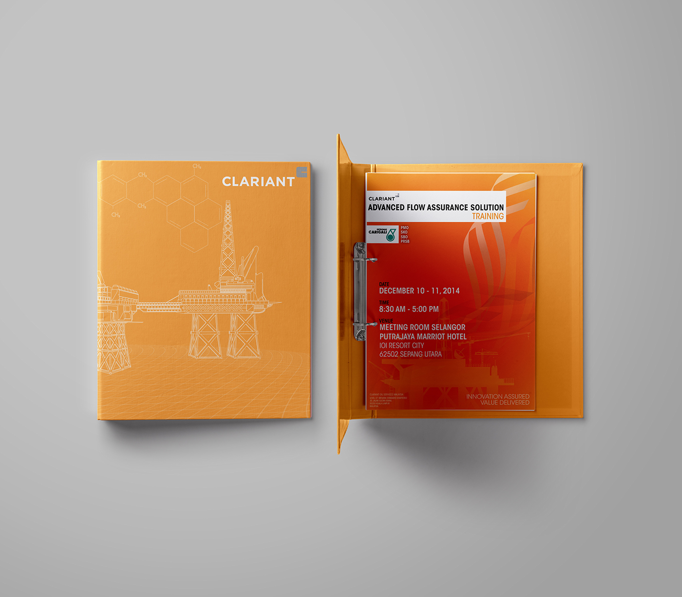 clariant   custom folder corporate branding oil & gas Amir Hamzah graphic design 
