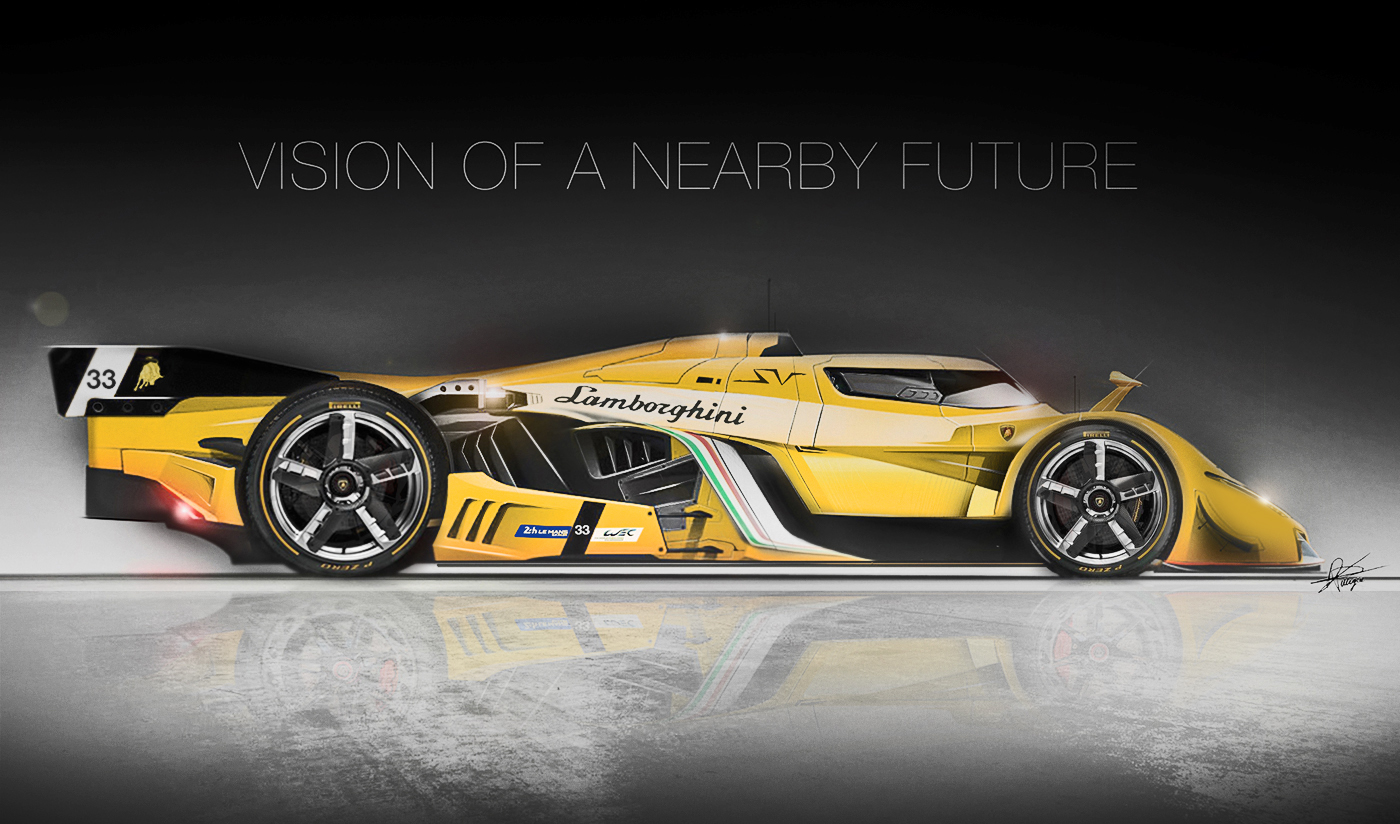 lamborghini lmp1 concept Electric Car le mans prototype race car
