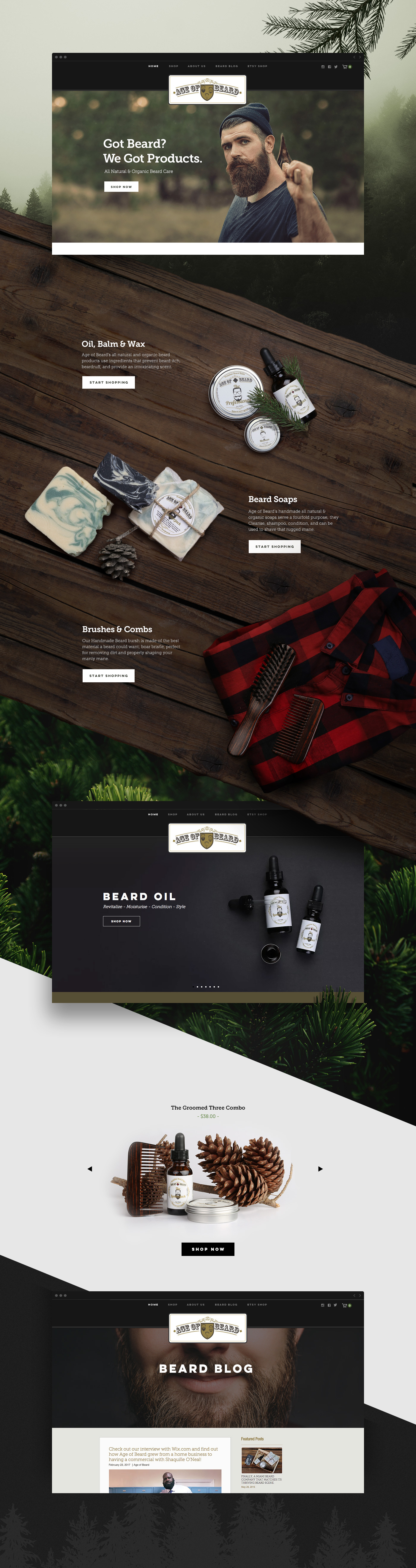 beard hair products ad commercial template wix.com wix Web