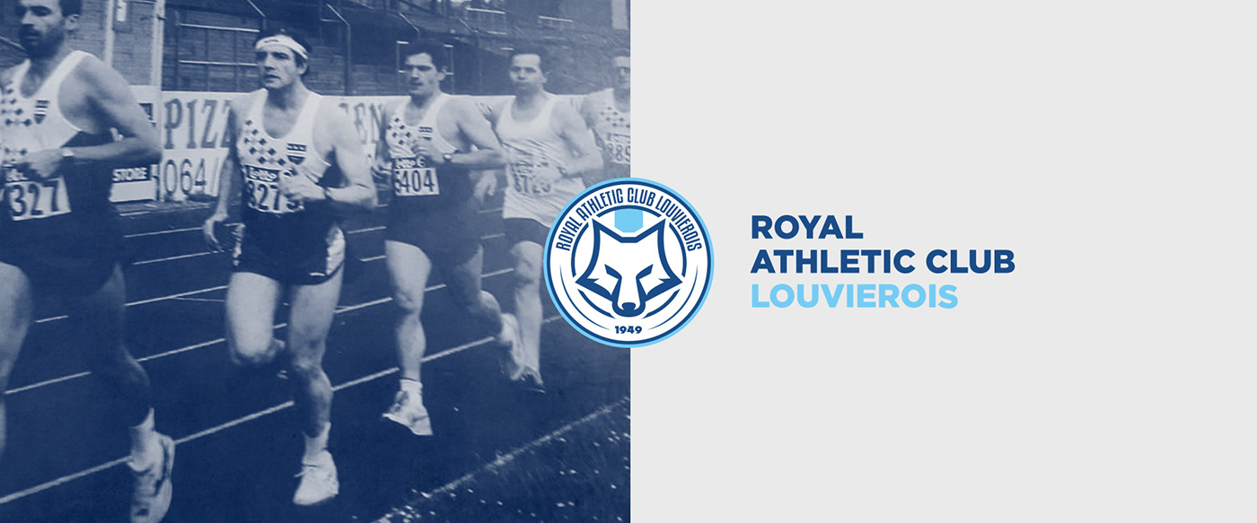 athletics belgium branding  design La Louvière logo sport team