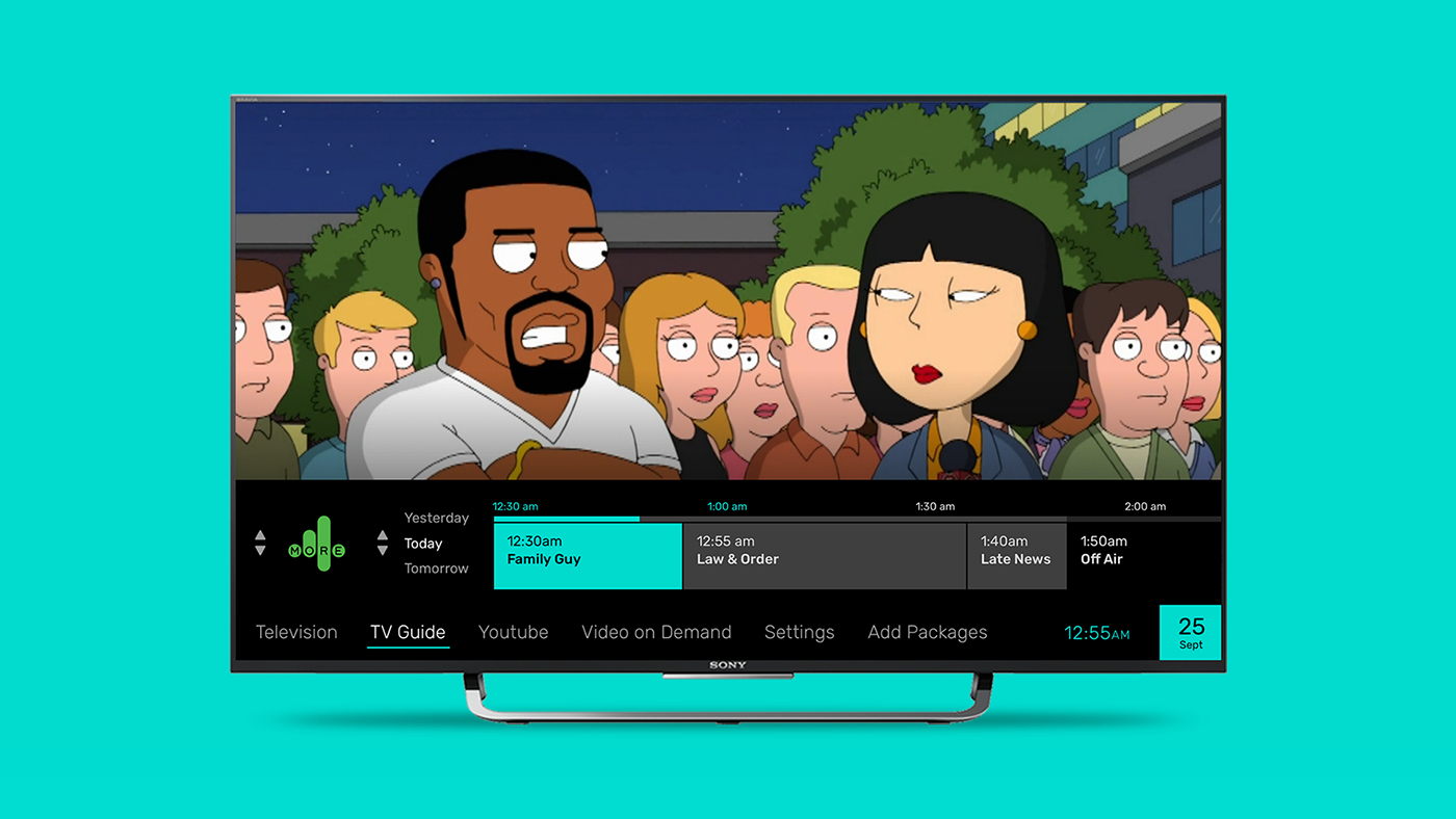 user interface tv screen graphics Film   interactive design IPTV Netflix Streaming smart tv