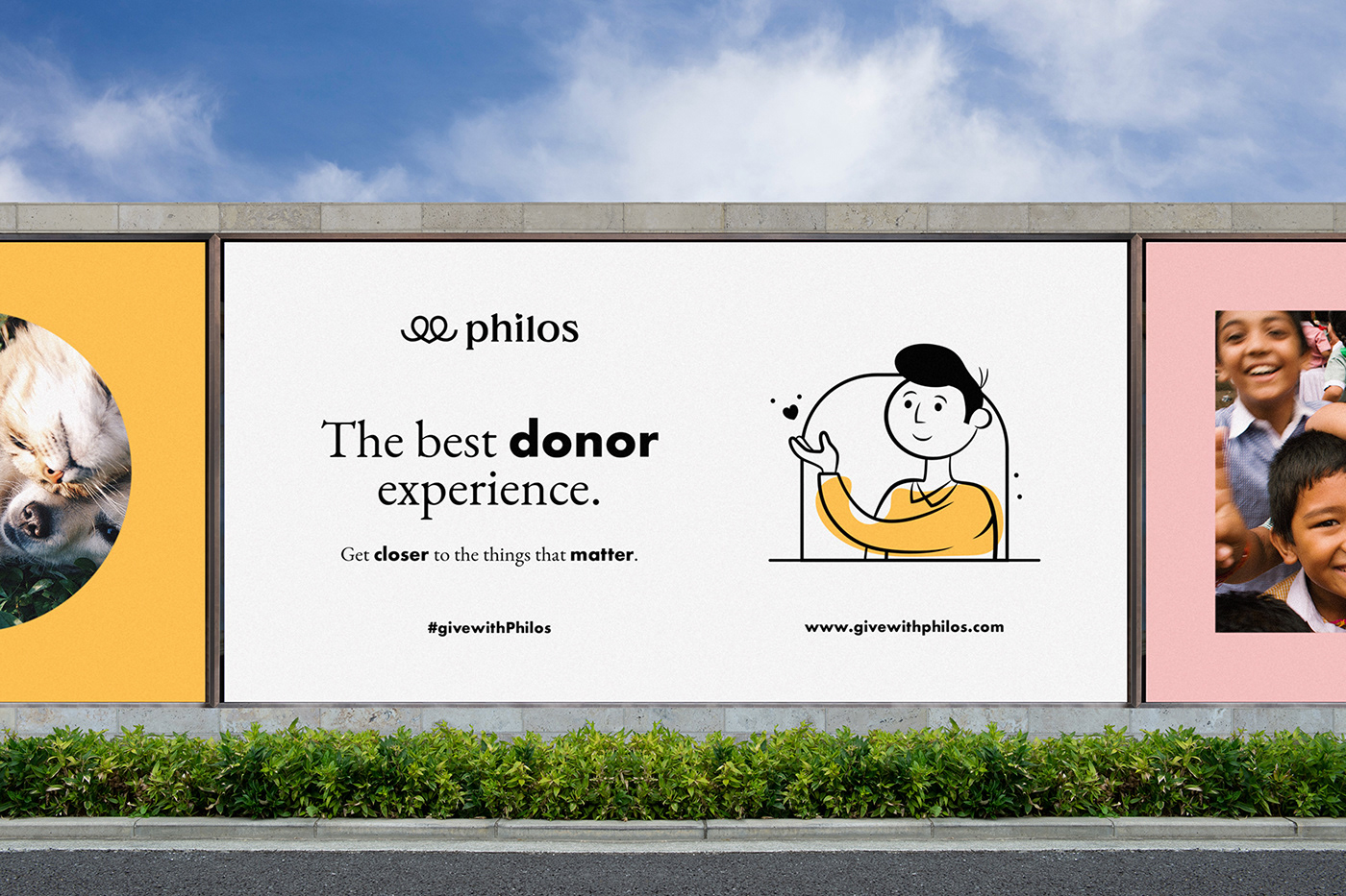 billboard brochure donation flag ILLUSTRATION  impact organization Philanthropy  Web Window