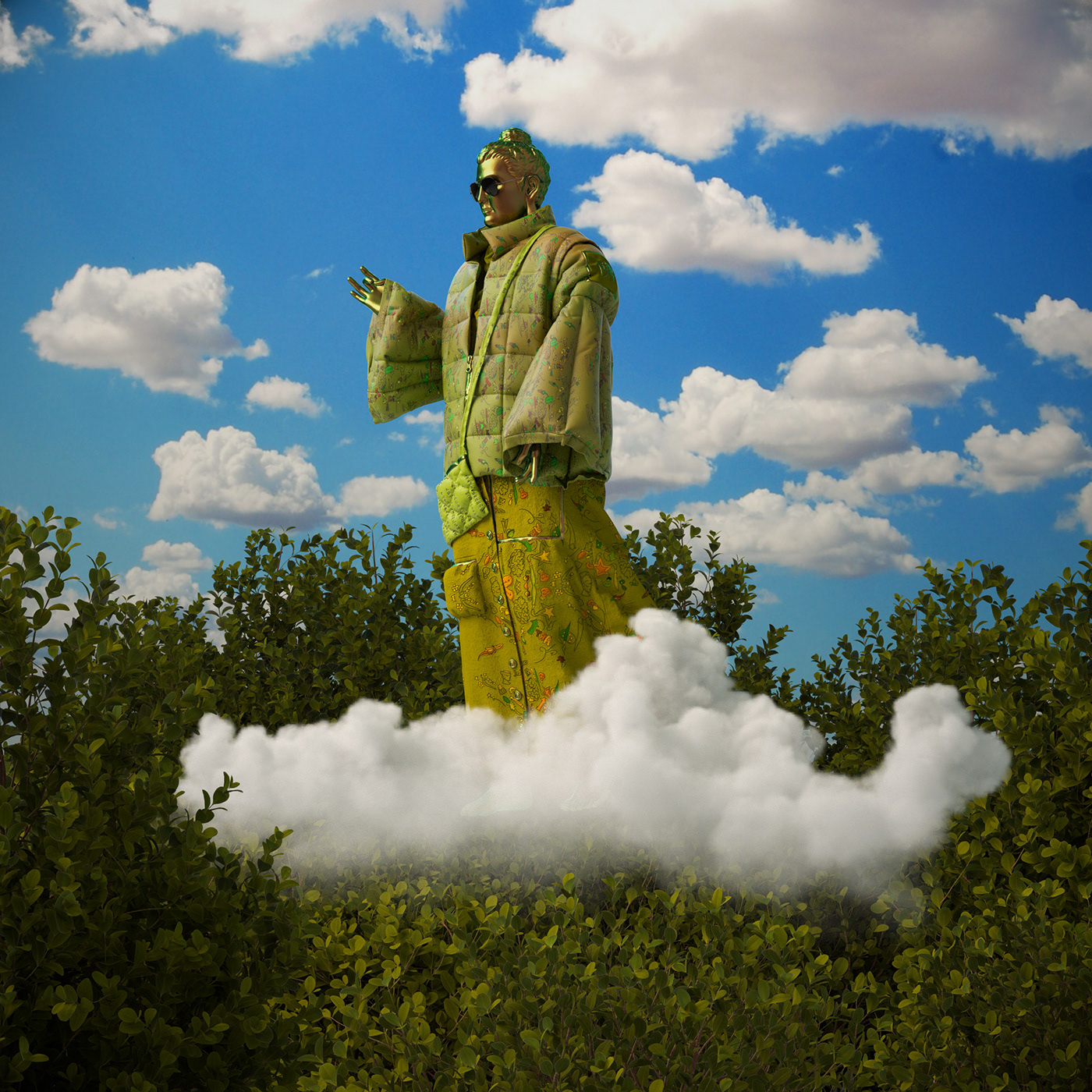 3D Buddha CGI Clothing Fashion  virtual