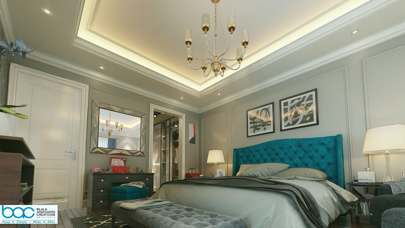 Eslam Hamed Interior design egypt bac 3D MAX cairo reception master bedroom
