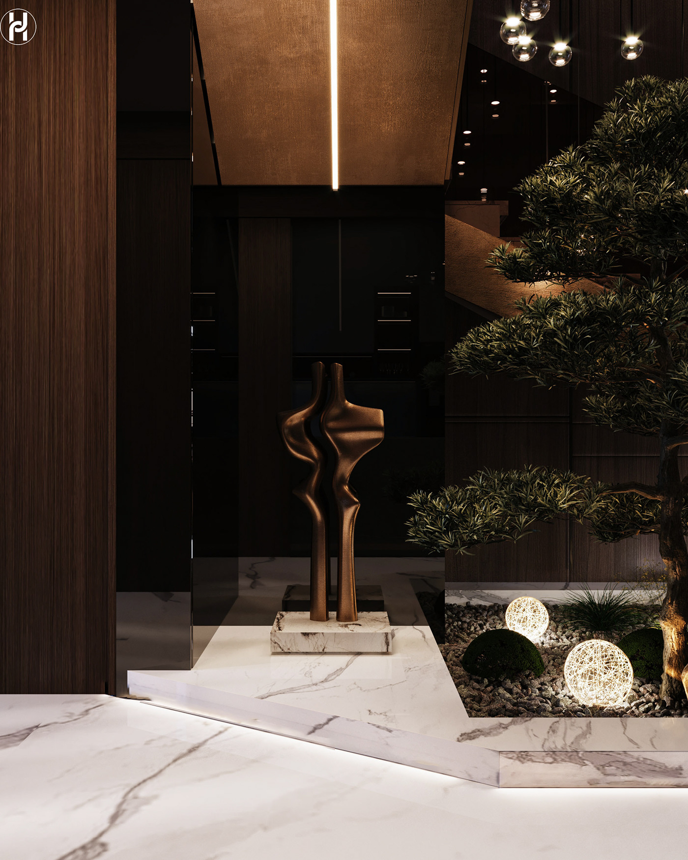 interior design  architecture visualization Render 3ds max corona luxury identity reception