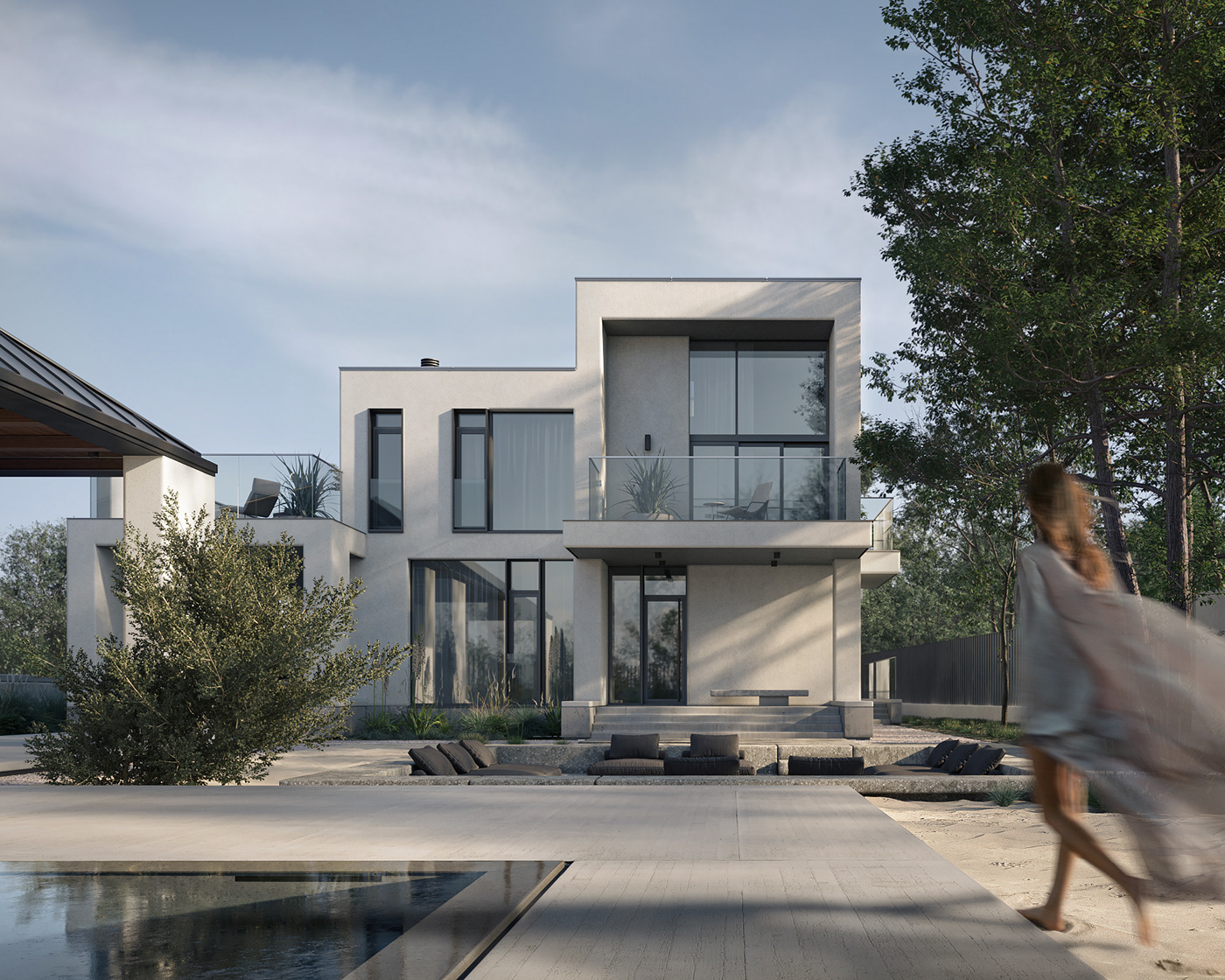 3D architecture exterior Outdoor archviz CGart design inout private house