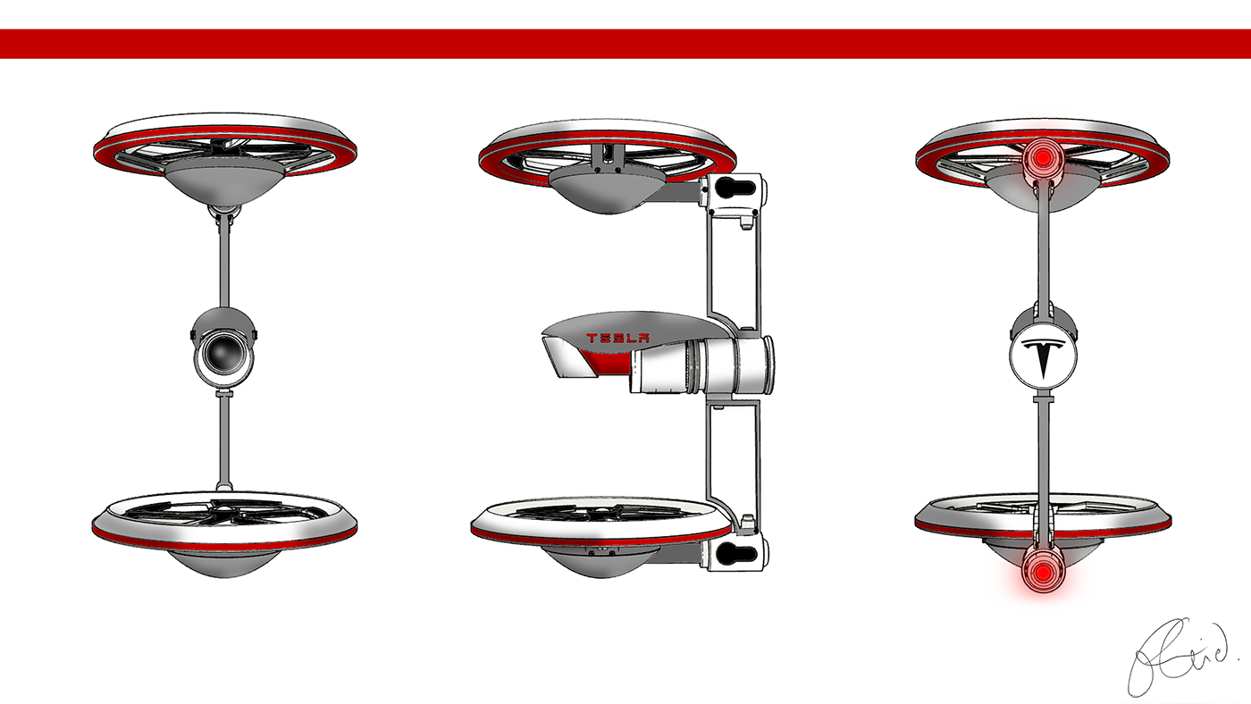 tesla drone design inspire