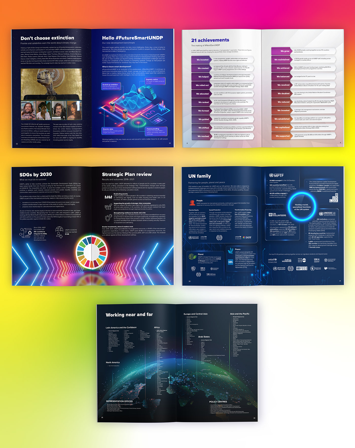 annual report brochure information design undp unicef United Nations 品牌推广 图形设计 平面设计 平面設計