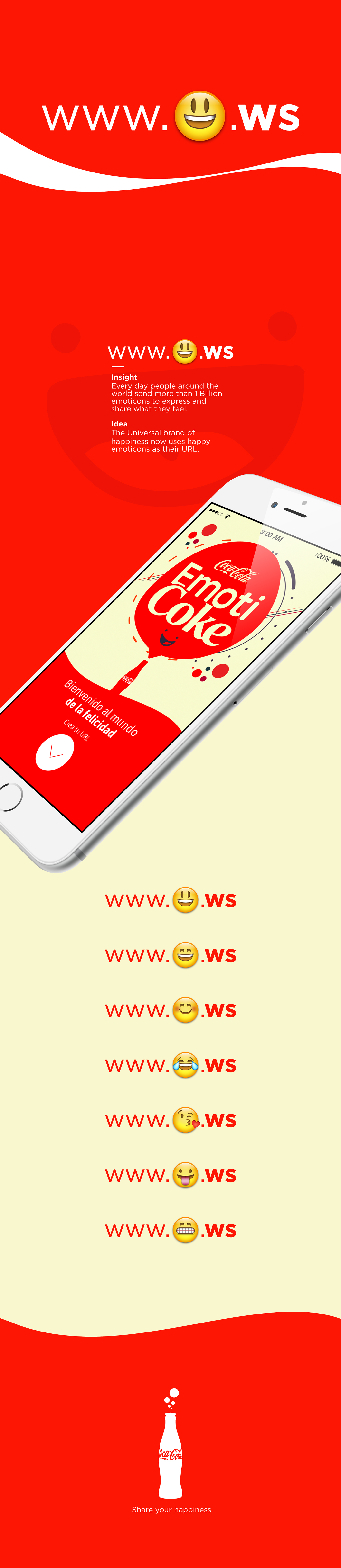 cocacola Illustrator photoshop digital mobile url Emoji Emoticon coke Share Happiness happy share a coke puerto rico