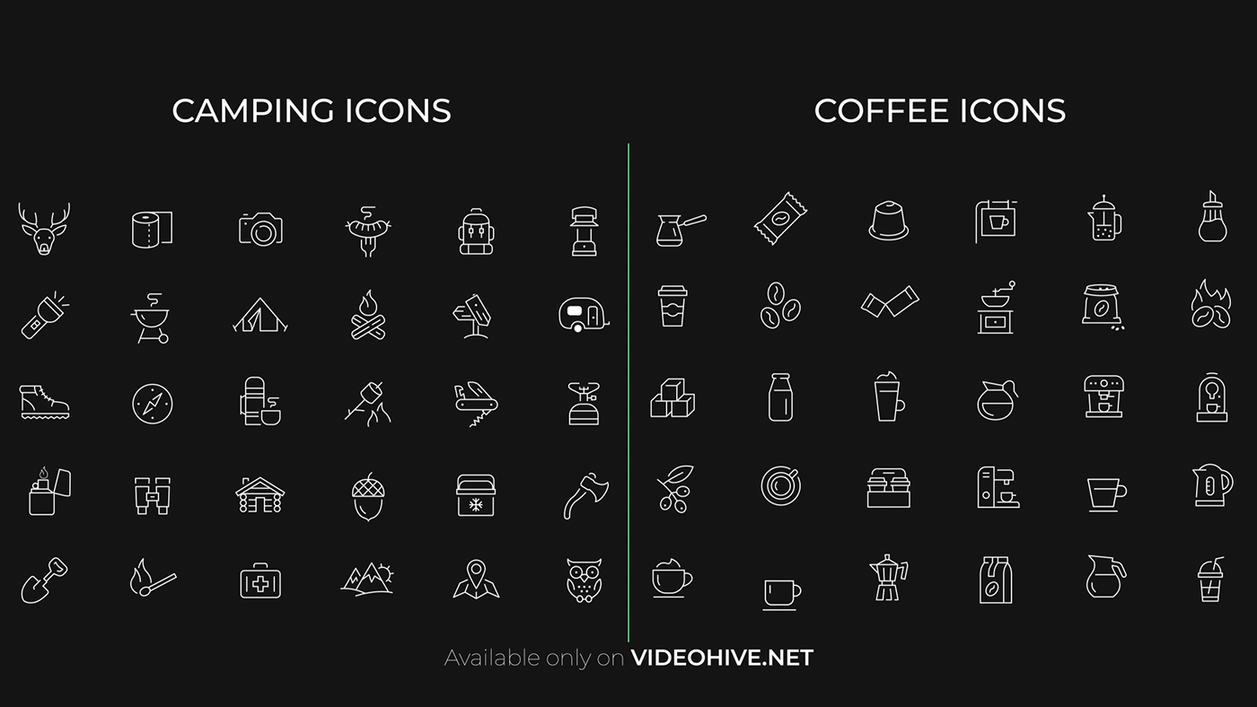 Animated icons animation  Badges business corporate explainer flat gif icon set
