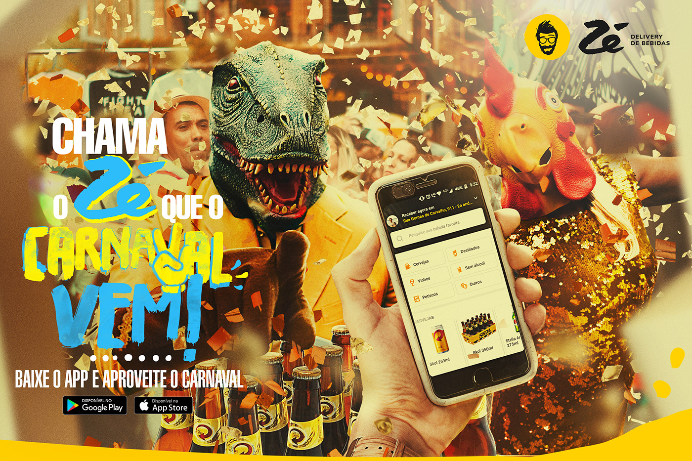 app Advertising  Carnaval Carnival delivery delivery app bloquinhos beverage drinks noun sense