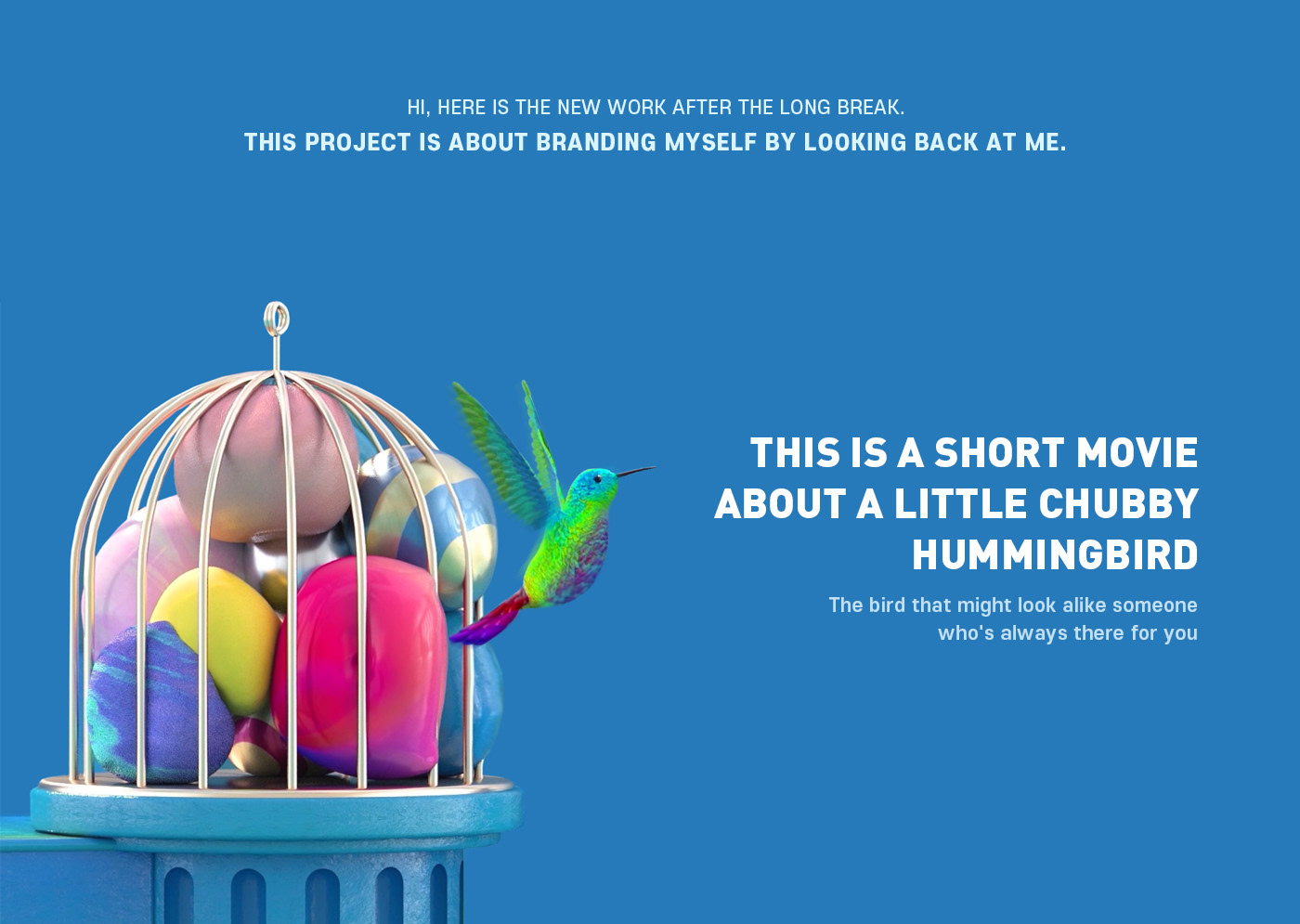 art color motion graphic VDAS hummingbird round adobe cinema4d 3D
