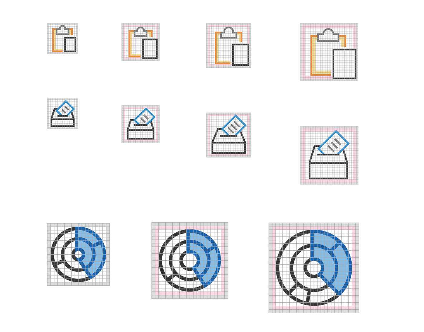 icons Lead Designer Microsoft Office Production vector art visual language