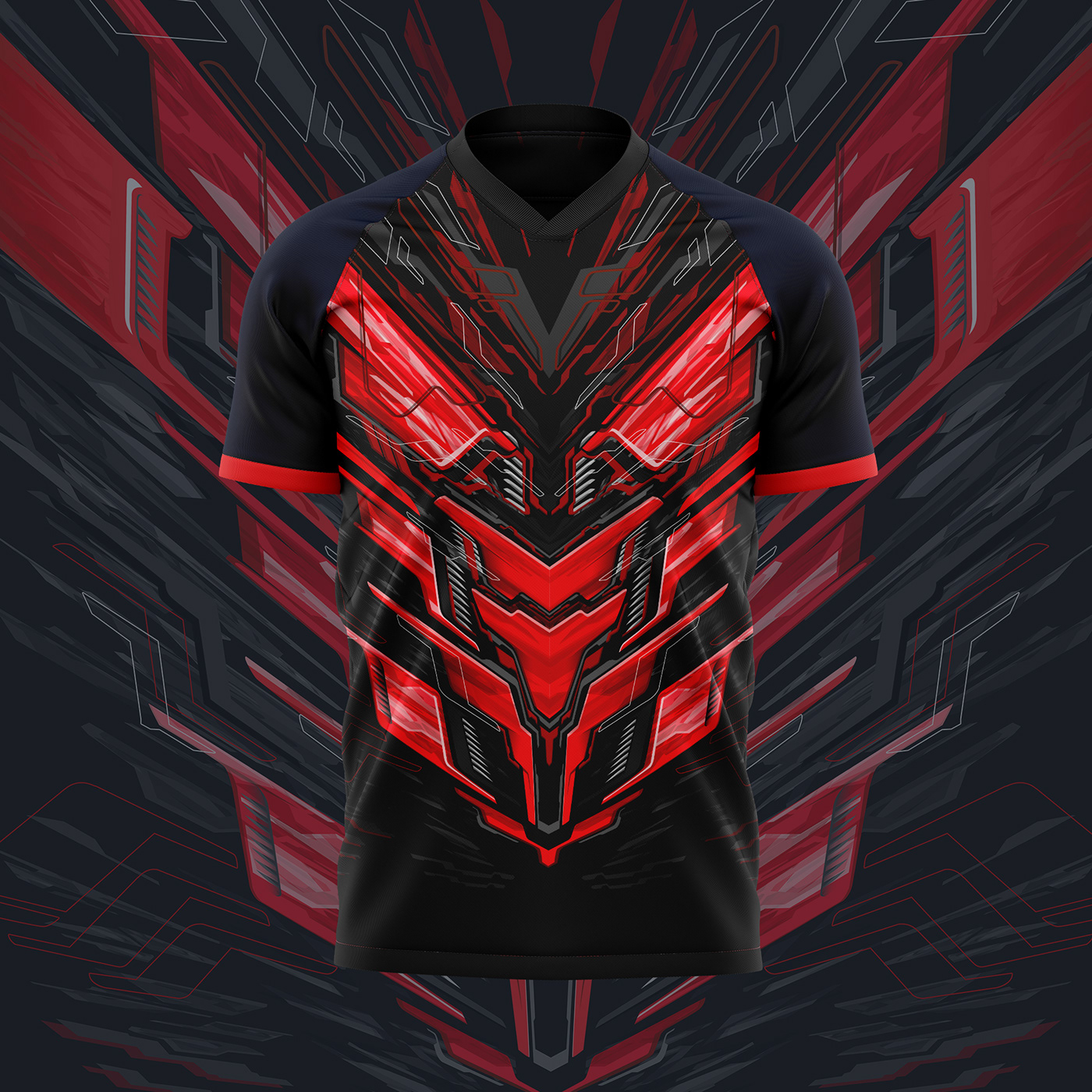 abstract apparel Cyberpunk Digital Art  Fashion  futuristic Jersey Design mecha shirt streetwear