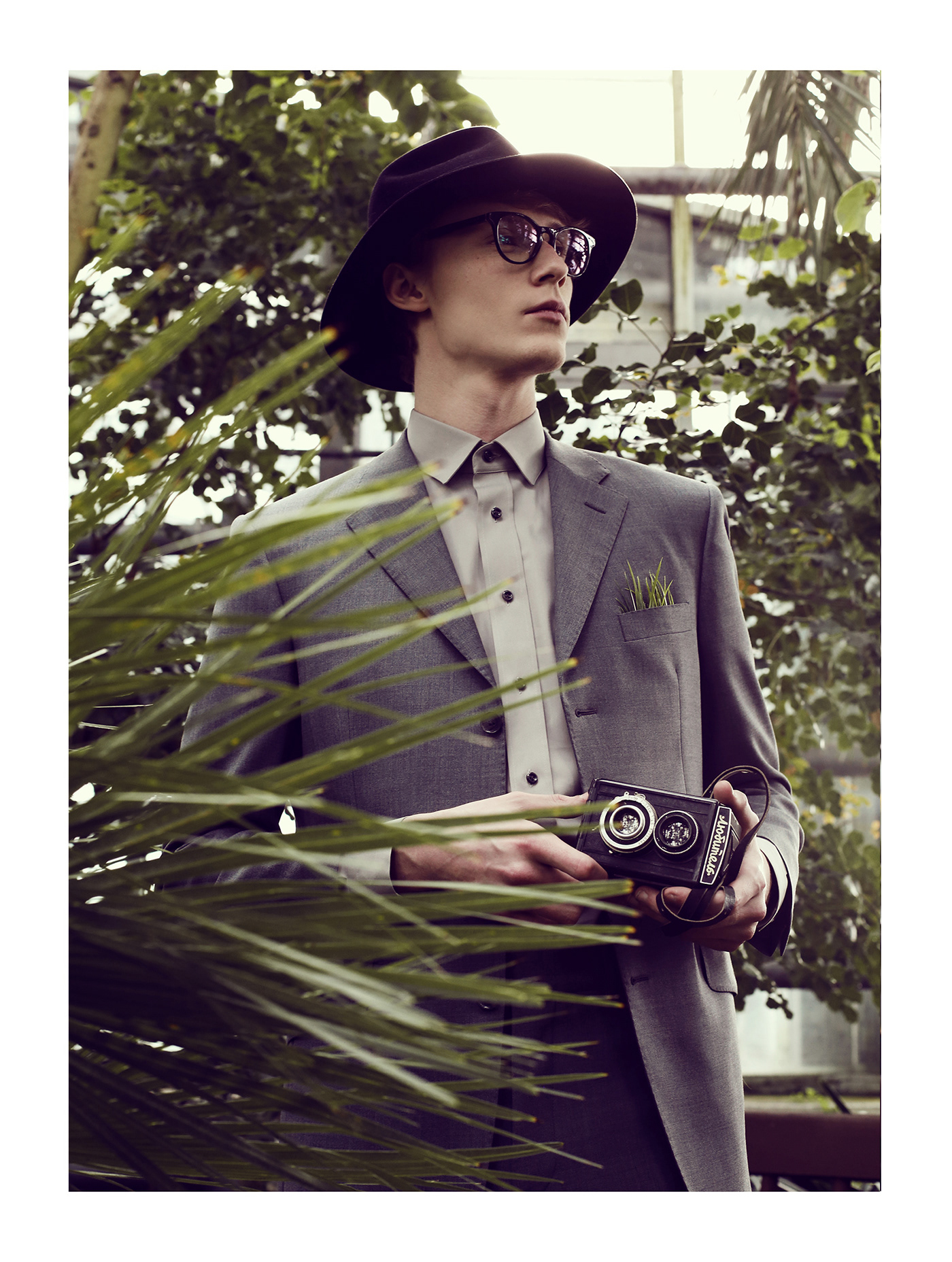 Botanical garden Menswear Style models Male Models male men suit editorial Lofficiel magazine