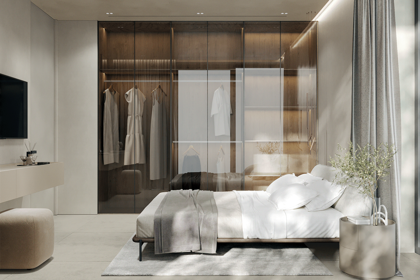 kitchen living room modern Style 3D Render visualization rendering interior design  design
