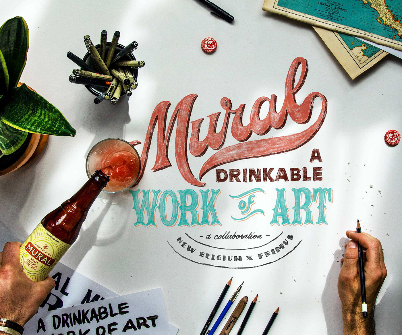 beer branding  graphic design  Mural social media typography   Promotion brewery Calligraphy   lettering