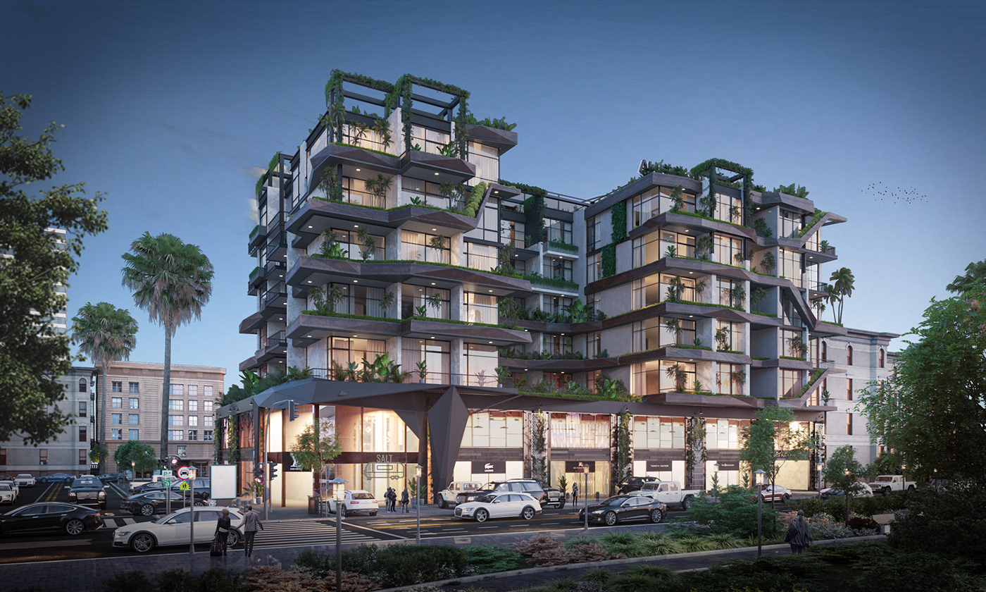 architecture archviz corona design green modern Render residential Visulization vray