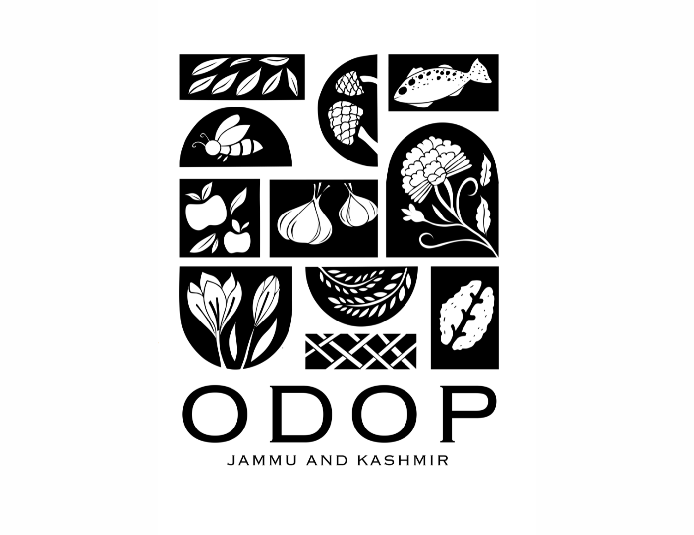 odop logo Logo Design branding  jammu and kashmir