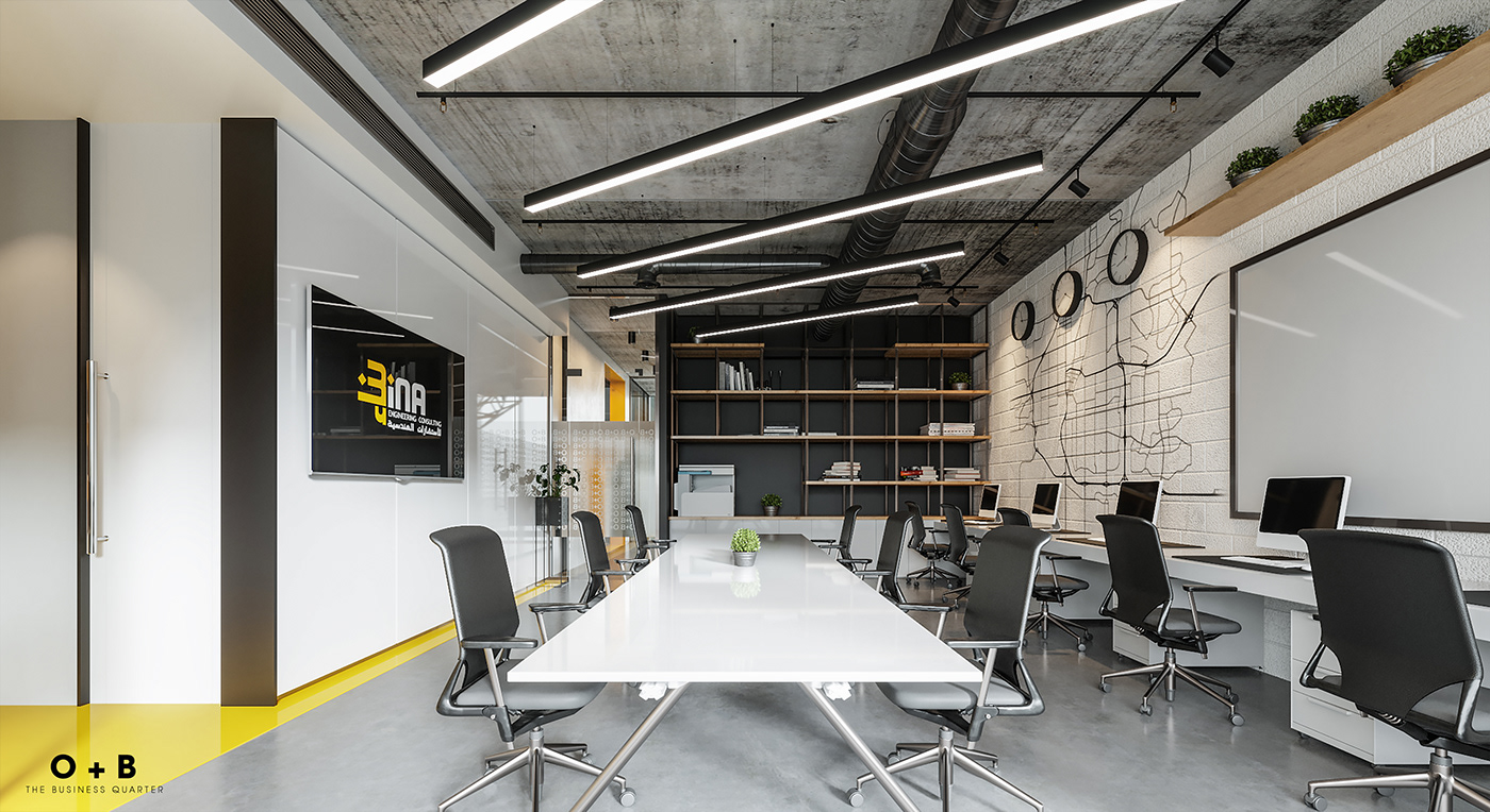 Interior Design - Office Design Minimalism industrial design  visualization