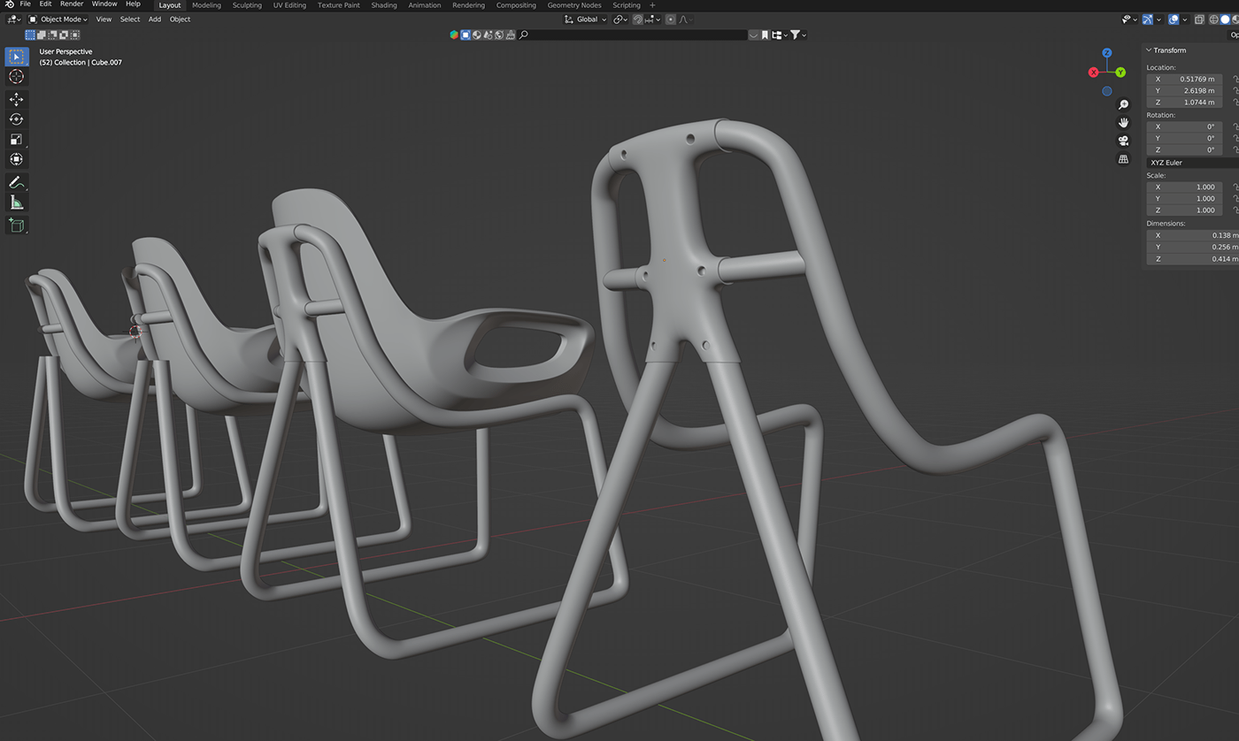 chair blender industrial design  Render modern 3dmodeling visualization