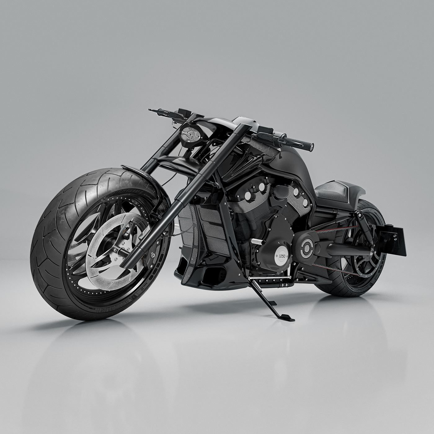 Harley Davidson CGI 3D automotive   Vehicle motorcycle blender model Render visualization