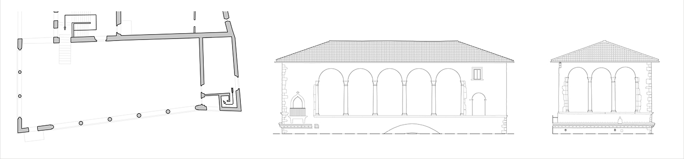architectural survey design Rome Drawing  Historical Architecture lodge cultural heritage Mapping restoration restauro