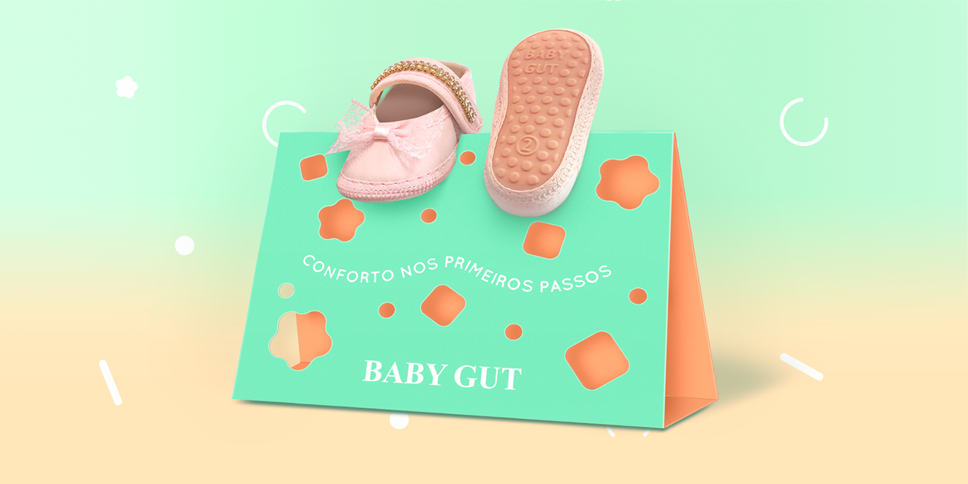 Adobe Portfolio package Display embalagem Design for Kids shoes sapatinhos Pequenas Empresas baby gut brazilian design Design Brasileiro baby shoes
