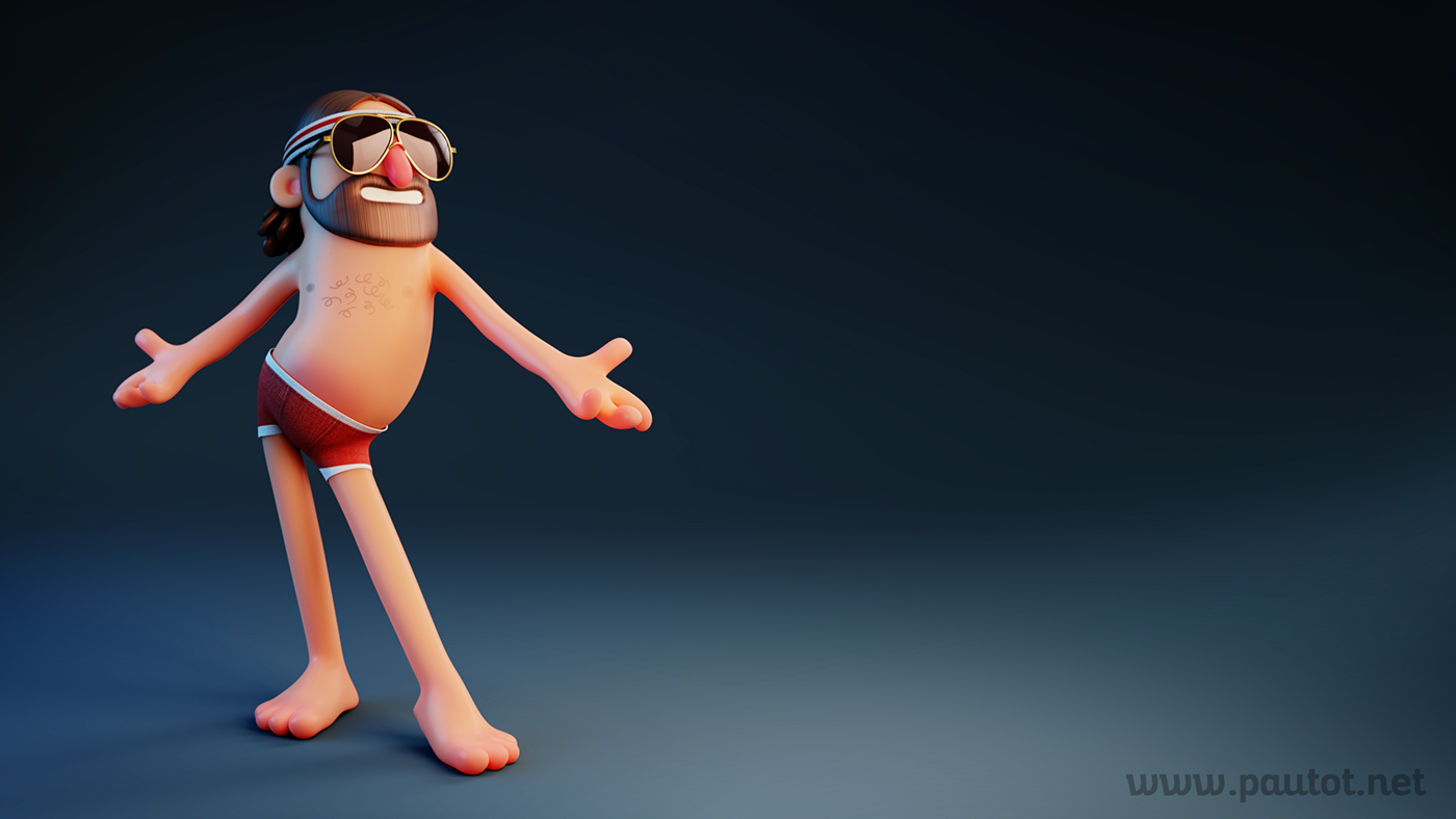 dude cartoon Character 3D