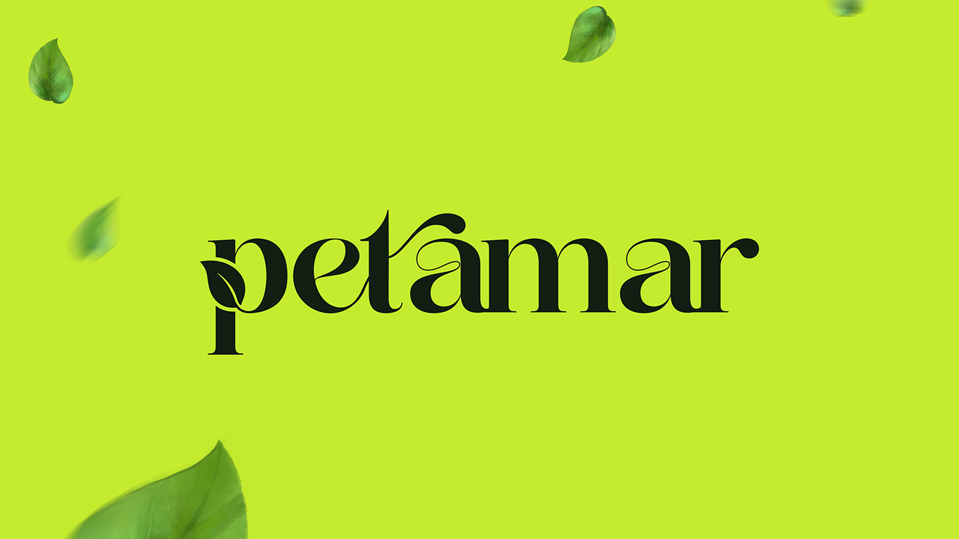 branding  color design green leaf logo logo idea minimal Nature petamar