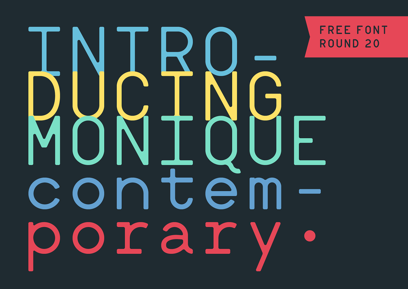 monique monotype font Typeface contemporary modern multilanguage grid modular Ligatures minimal round body text Headline angular