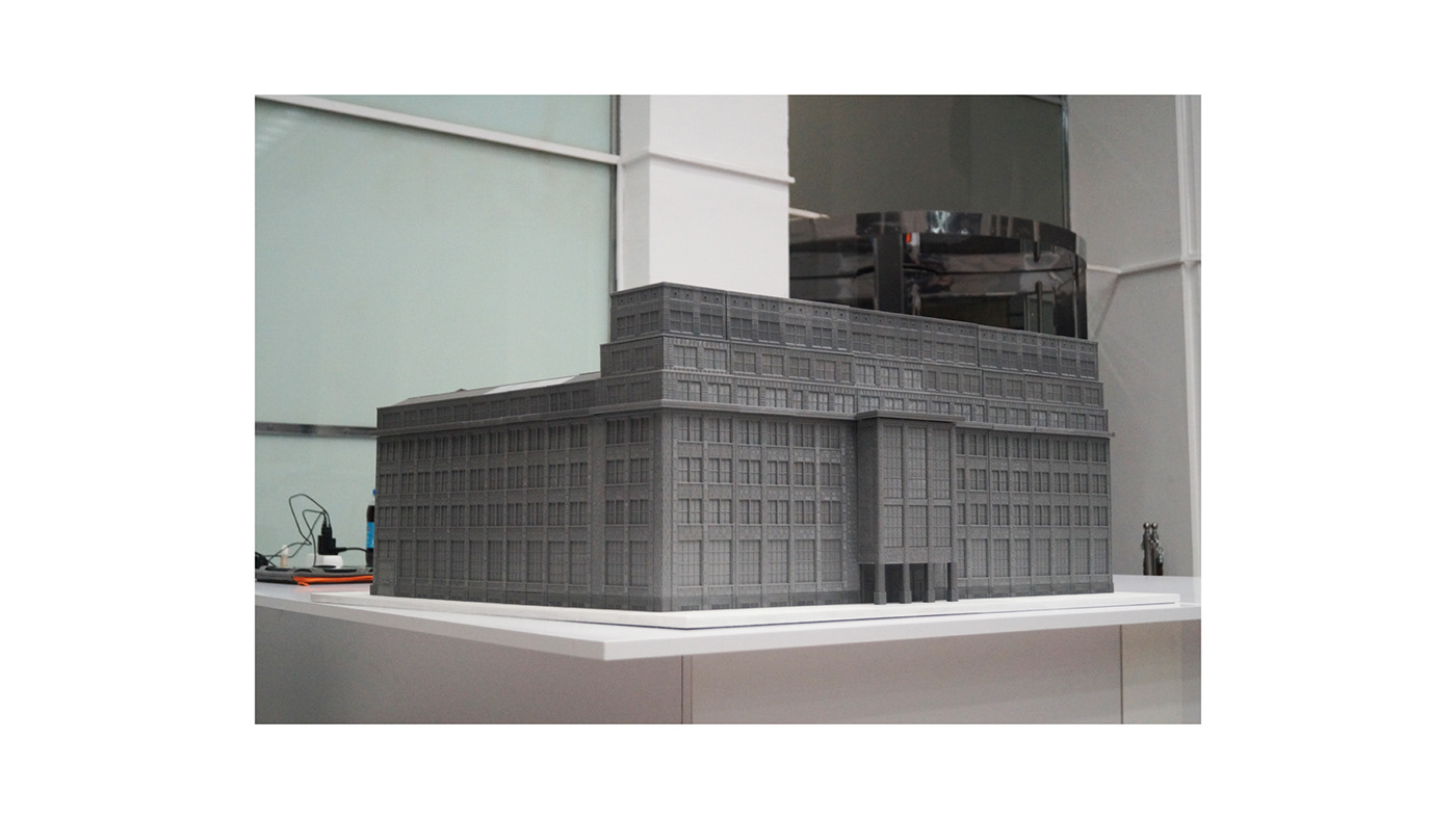 architecture building 3D model 3d printed 3d printing Exhibition  modernist monumental scale model warsaw
