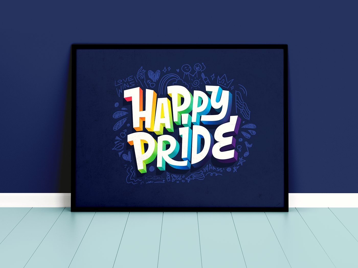 gay ILLUSTRATION  LGBT LGBTQ pride pride month type typography   vector vector art