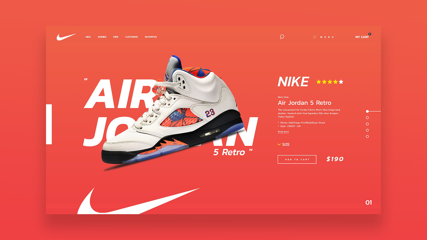 Nike air jordan UI/UX Design Web Design  Nike Web design NIke Ui/Ux