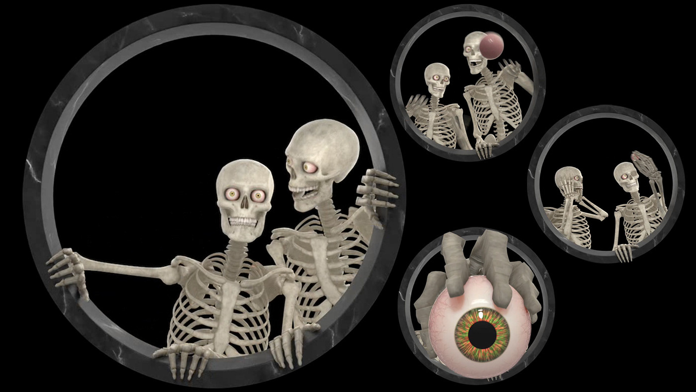 hologram Holograms 3D visualization interior design  Render Character design  Halloween Scary creepy