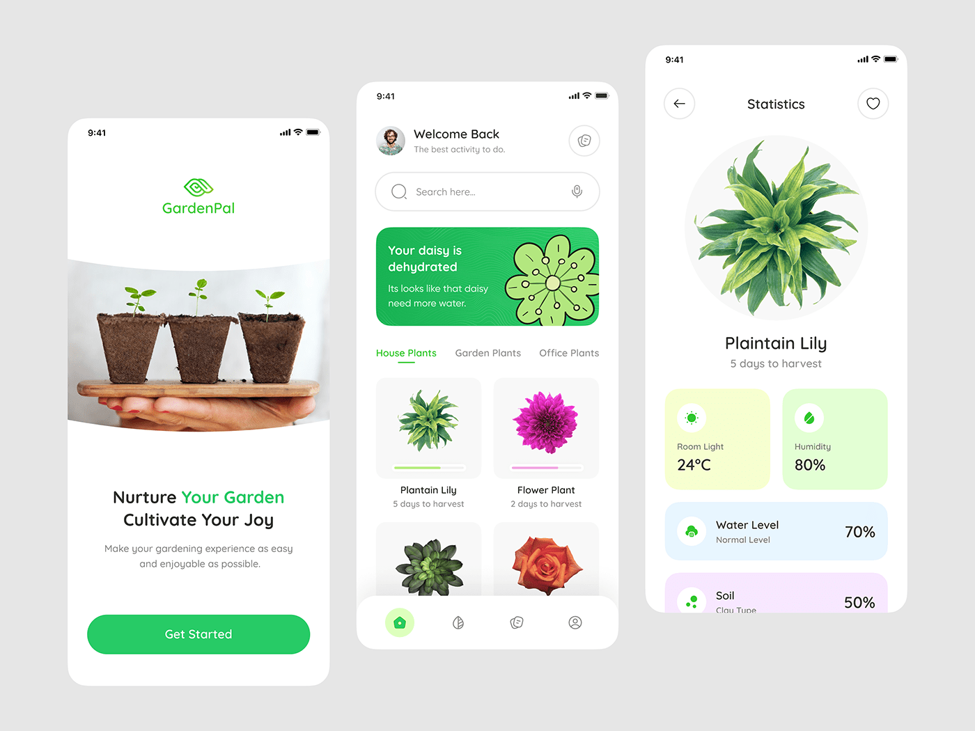 app app design design Figma Flowers plant care app plants UI/UX user interface ux
