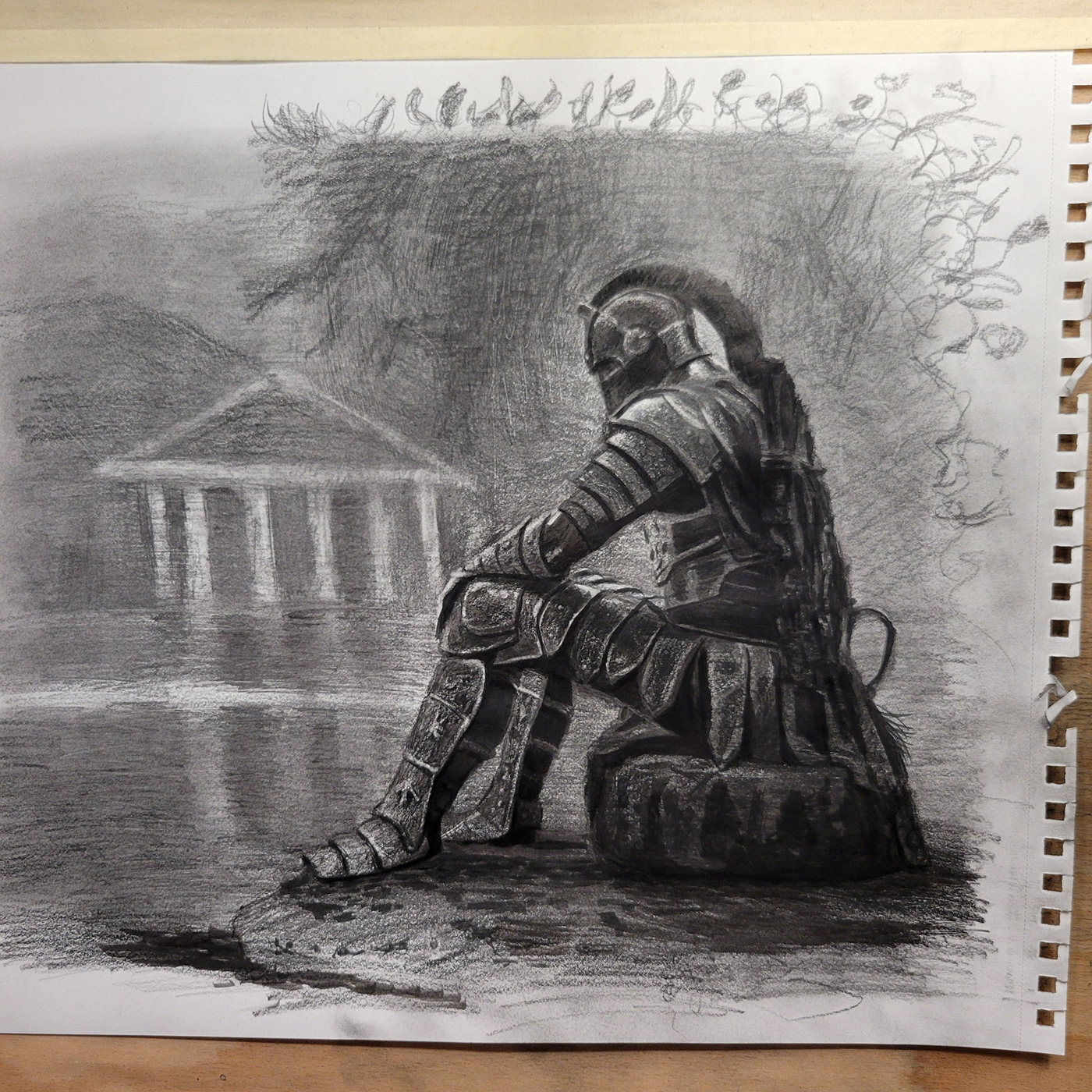 soldier roman Ancient Rome pencil sketch Drawing  portrait realistic