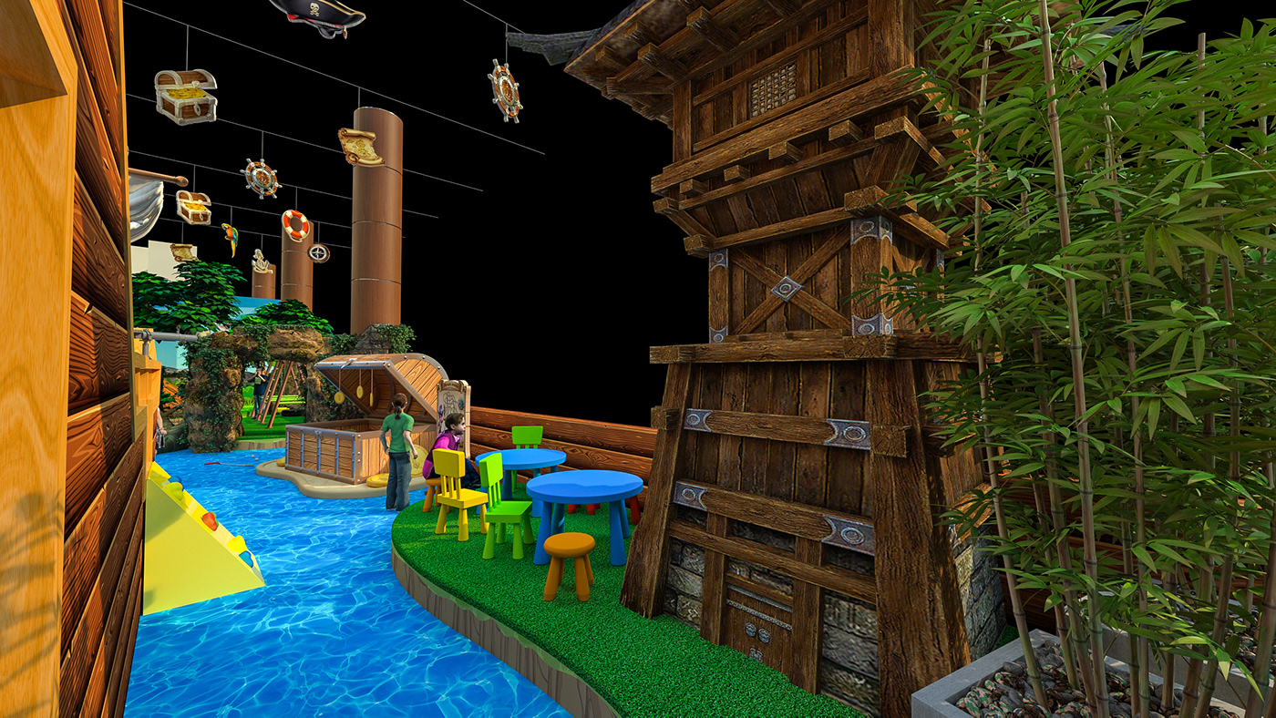 3D Visualization Adventure Island Theme Dubai Summer Surprise mall activation