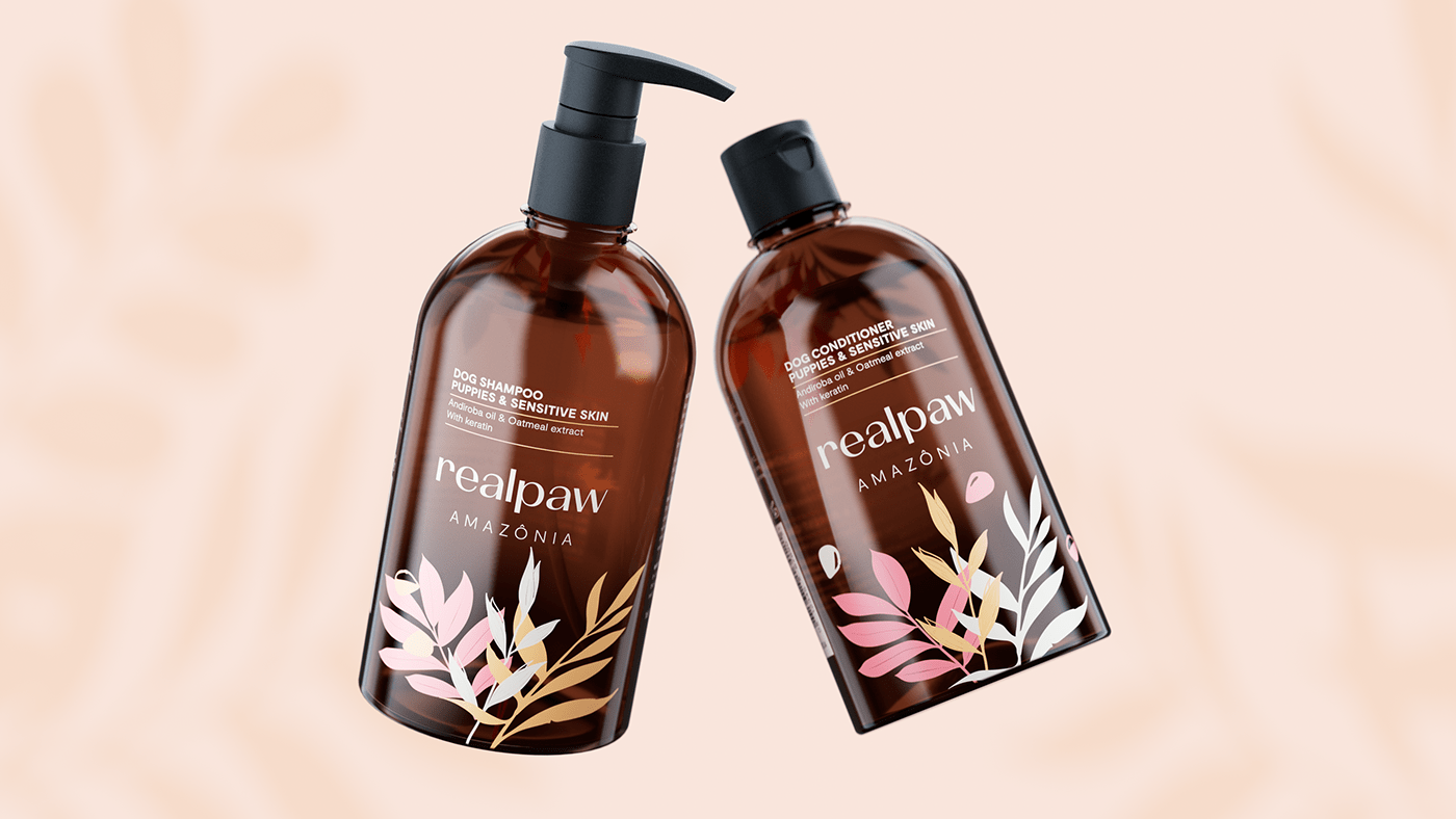 amazonia Brazil dog Pet beauty branding grooming natural Packaging shampoo