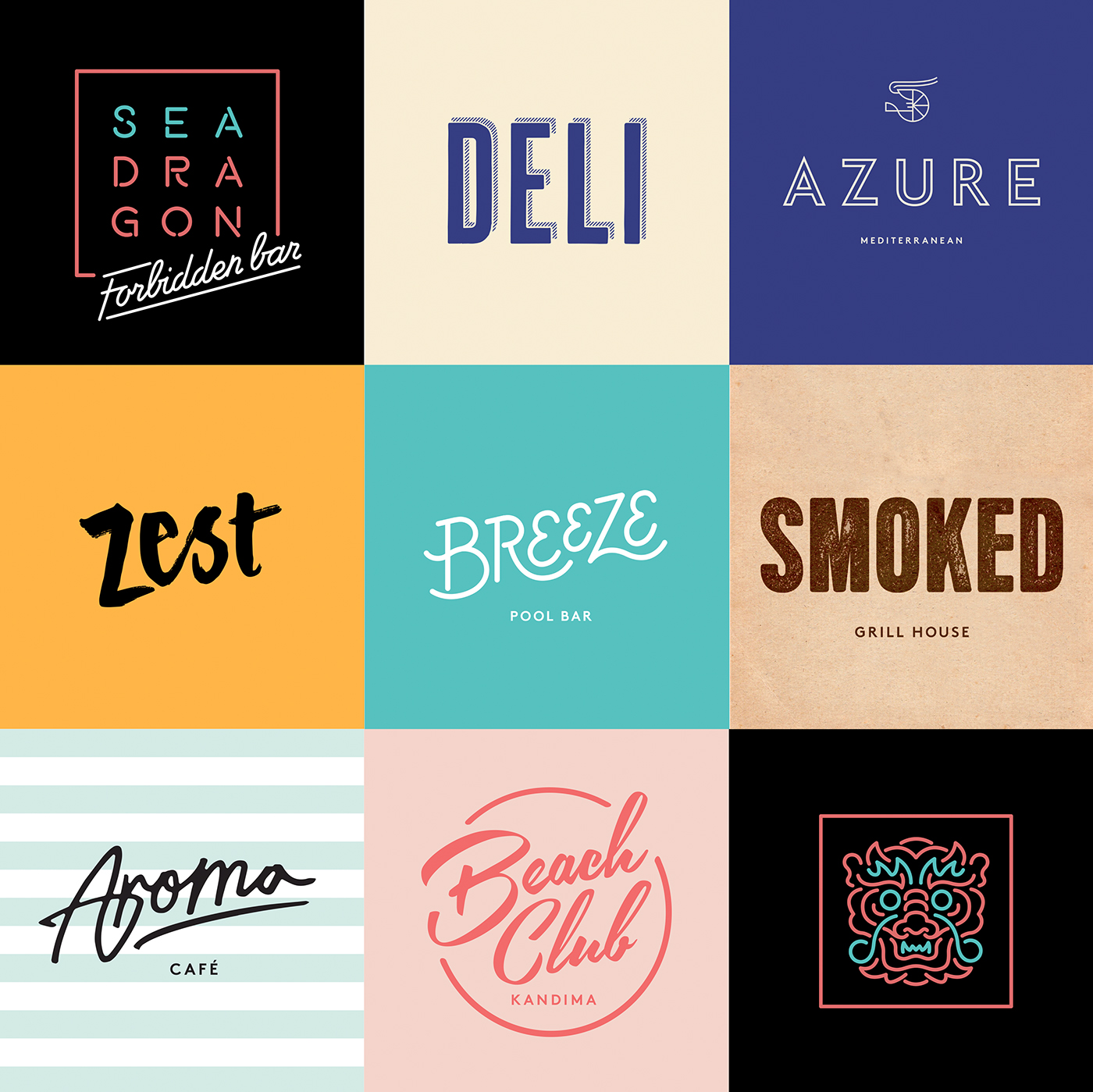 Island hotel resort branding  identity pattern logotypes restaurant Signage color