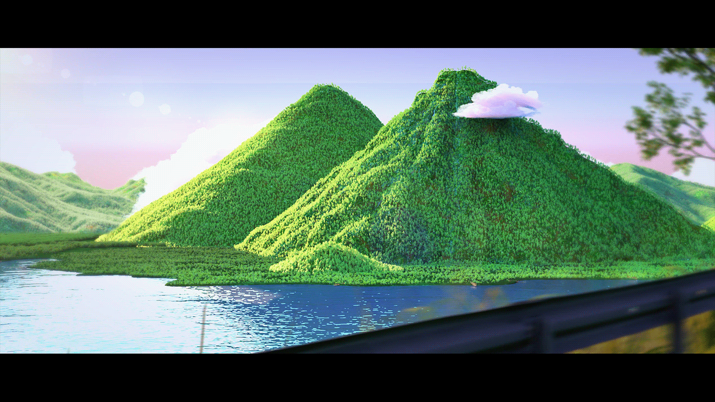 shortfilm 3d animation cartoon character Guatemala 3D bird 3D Lake Atitlan cartoon kid diseño de lago mayans